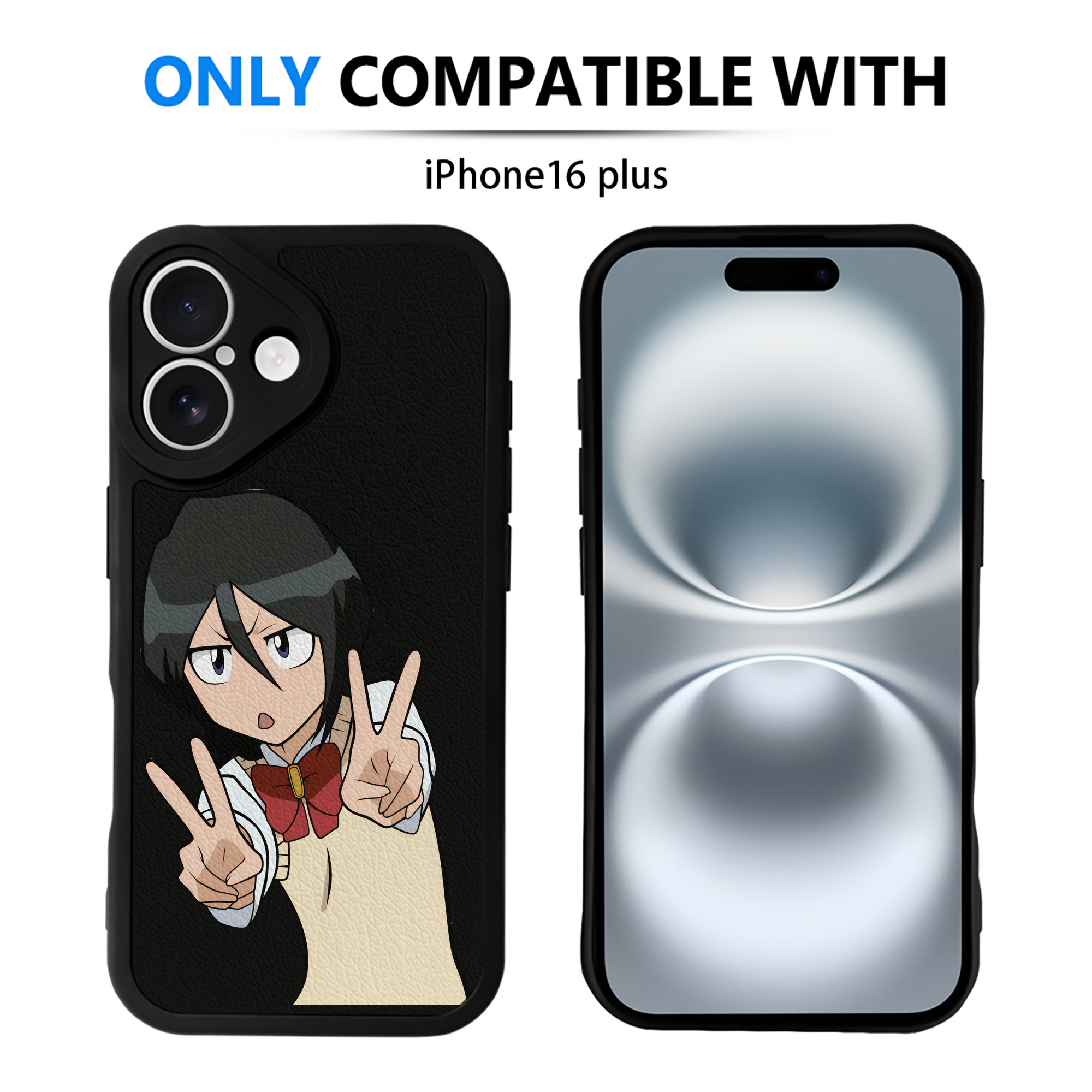 （画像用） ブリーチ 朽木ルキア BLEACH Kuchiki Rukia 【iPhone 16シリーズ対応】シリコンスマホケース（レザー調） 材質：シリコン